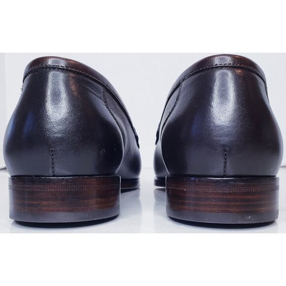 BECKETT SIMONON Cohen Penny Loafers Brown Leather Men's Size 10.5 Handcrafted - Picture 4 of 16